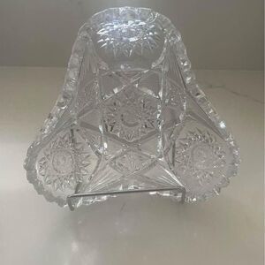 AMERICAN BRILLIANT CUT GLASS TRIANGLE